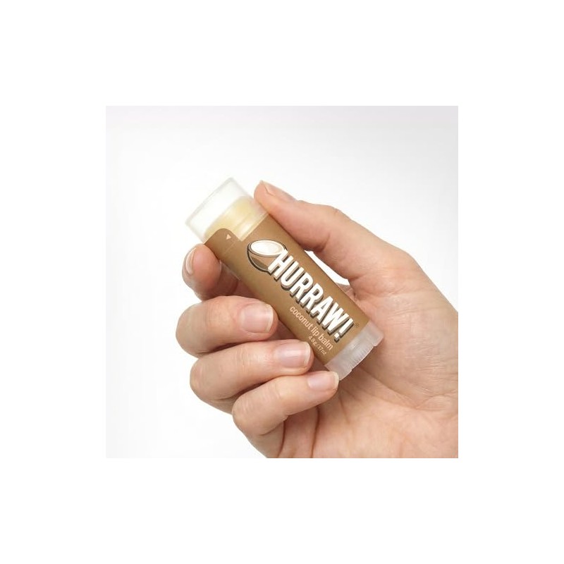 Hurraw Lip Balms 3-pack Mint, Earl Grey, Coconut by Hurraw