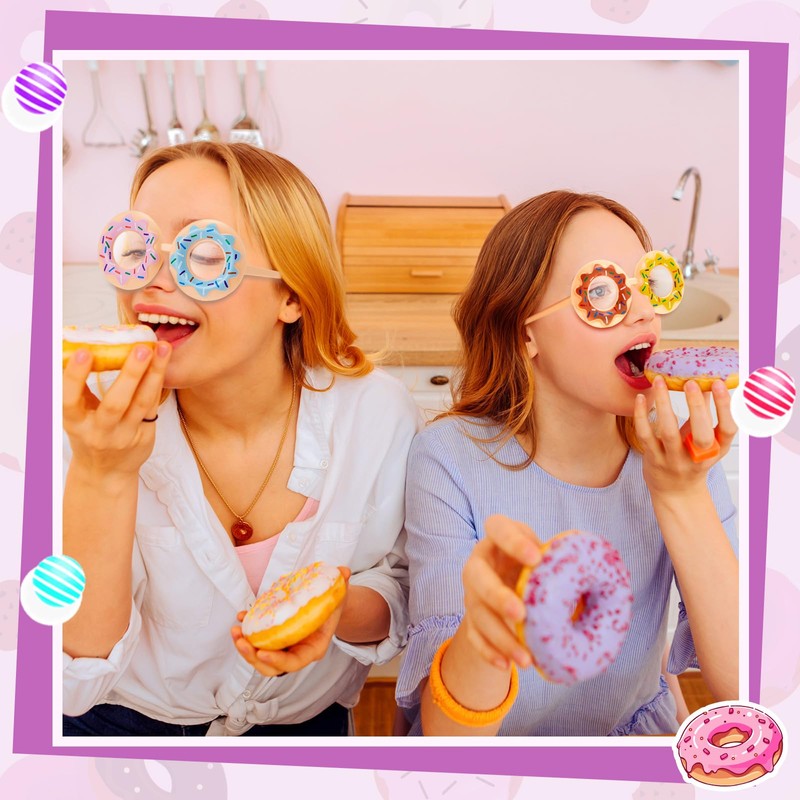 Copkim Donut Sunglasses for Kids Funny Donut Novelty Glasses for