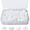 100 Sets White T5 Plastic Snaps Round Resin Snaps Buttons