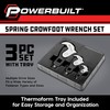 Powerbuilt 3 Piece Spring-Loaded Crowfoot Wrench Set, Adjustable, Auto Size,
