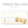 Briefumschläge Blumen & Blüten, PFINGSTROSEN 10 Briefumschläge (mit Fenster) DIN