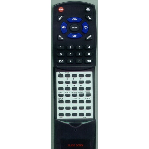 Replacement Remote Control for RCA VR712HF, VR650HF, 241772, VR633HF, VR555,