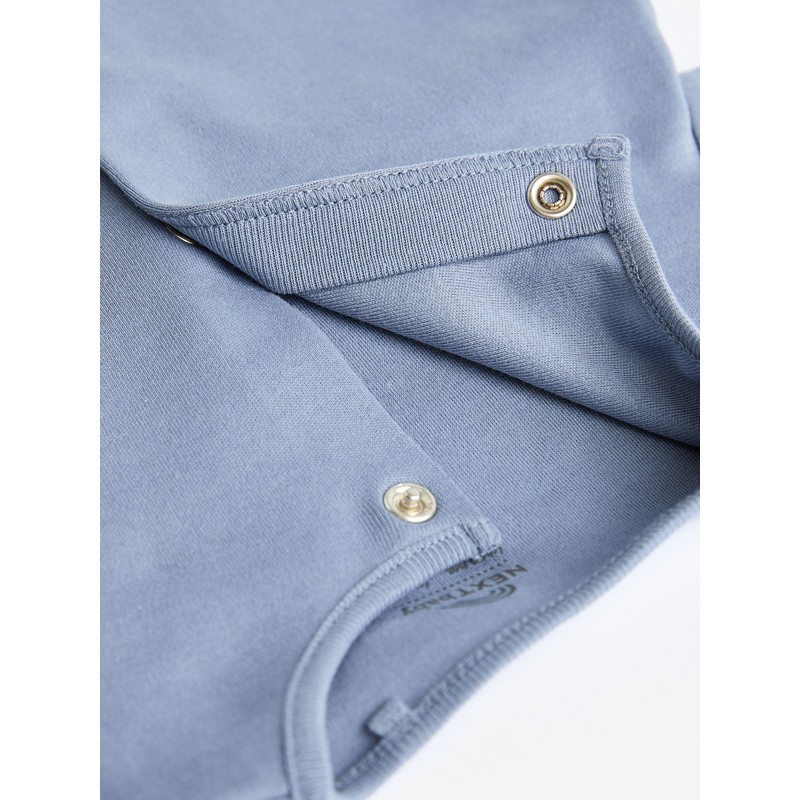 NEXT 3 Pack Baby Cotton Pyjamas, Grey/Blue