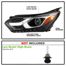 ACANII - For 2018 2019 2020 Chevy Equinox Factory Halogen LED DRL Headlight Headlamp Assembly Replacement Driver Side