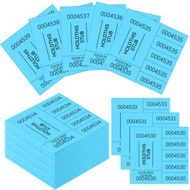 Kosiz 504 Sheets 5 Bid Raffle Ticket with Different Numbers Per Sheet Chinese Auction Tickets for Events Church Basket Auction Silent (Lake Blue)