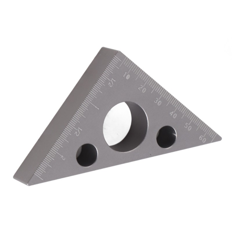 45/90 Degrees Matte Aluminum Alloy Mini Right Angle Ruler Woodworking