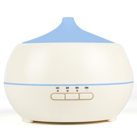 HAPPTWS HAPPTWS 500ML Essential Oil Diffuser - BPA Free Ultrasonic Aromatherapy Diffuser, with 7-Color Lights - Waterless Auto Shut Off - Milky white