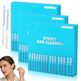 72PCS Sticky Ear Cleaning Sticks, Kit de Limpiador de Oídos, Eliminación de Cera Del Oído, Se Puede Reutilizar Después Del Lavado, Es Suave y Cómodo, Adecuado para Adultos y Niños (Grande)