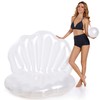Triumpeek Inflatable Seashell Pool Float, Blow Up Giant Clam Floatie