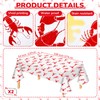 Flutesan 2 Pcs Crawfish Table Covers 86 x 51 Inch
