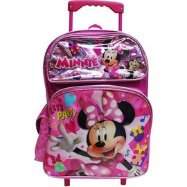 Ruz Minnie Mouse 16" Large Rolling School Backpack Girls Book Bag