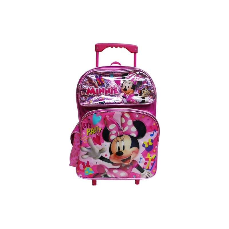 Ruz Minnie Mouse 16" Large Rolling School Backpack Girls Book