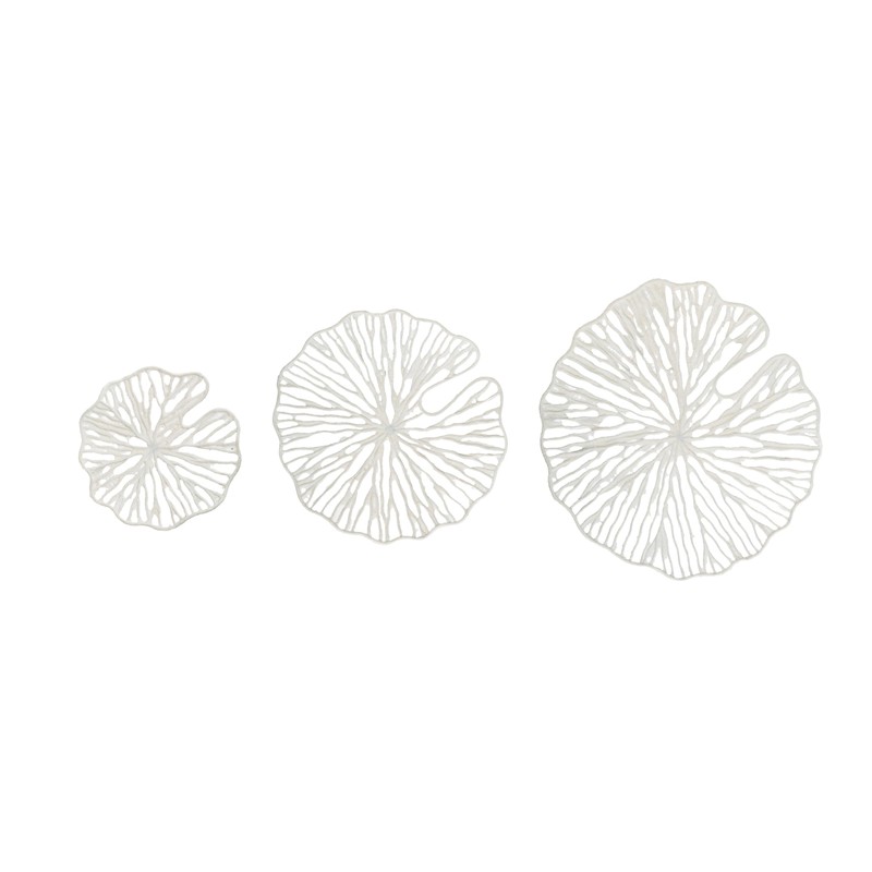 Creative Co-Op Handmade White Coral Shaped Paper & Metal Wall
