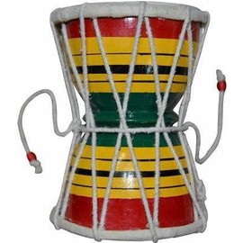 Lord Shiva Dhamru Pooja Item Dhamru Damru For Kids 4 Inch, Multicolor