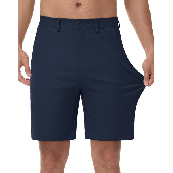 JWM Men's 7" Stretch Khaki Golf Shorts - Chino Casual