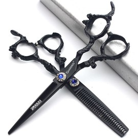 6/7/7.5/8/9 Inch Professional Hair Scissors, Hairdressing Scissors, Cutting Scissors, Dragon Head Handle (Large) (6-Inch 2 Pieces)