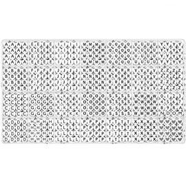 YMSDZHL Alphabet Beads A-Z 1400Pcs Letter Beads, Acrylic 4x7mm Round Letter Beads Kits,Black Digit and Colorful Smile Beads for Bracelets Necklaces DIY Jewelry Making (Black,1400PCS)