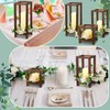 Hushee 15 Set 45 Pcs Wooden Wedding Lantern Centerpiece Wooden
