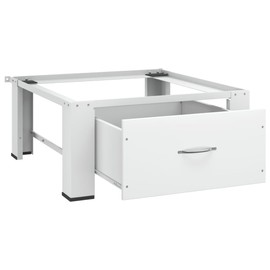 CHARMMA Washing Machine Pedestal with Drawer White,Washer & Dryer Accessories-337041