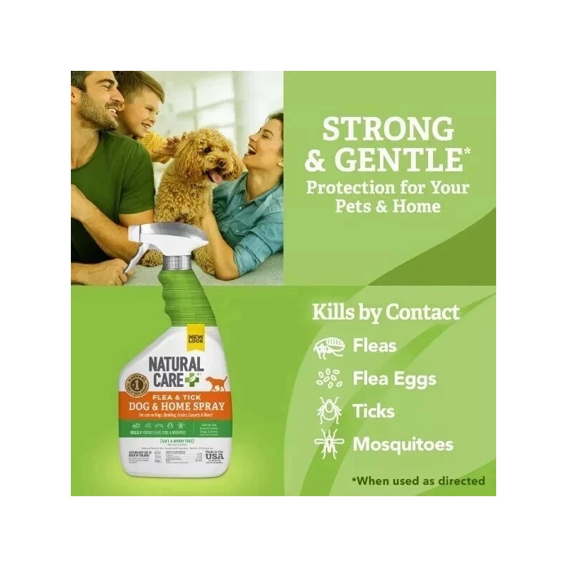 Natural Care + Flea and Tick Home Spray for Dogs,