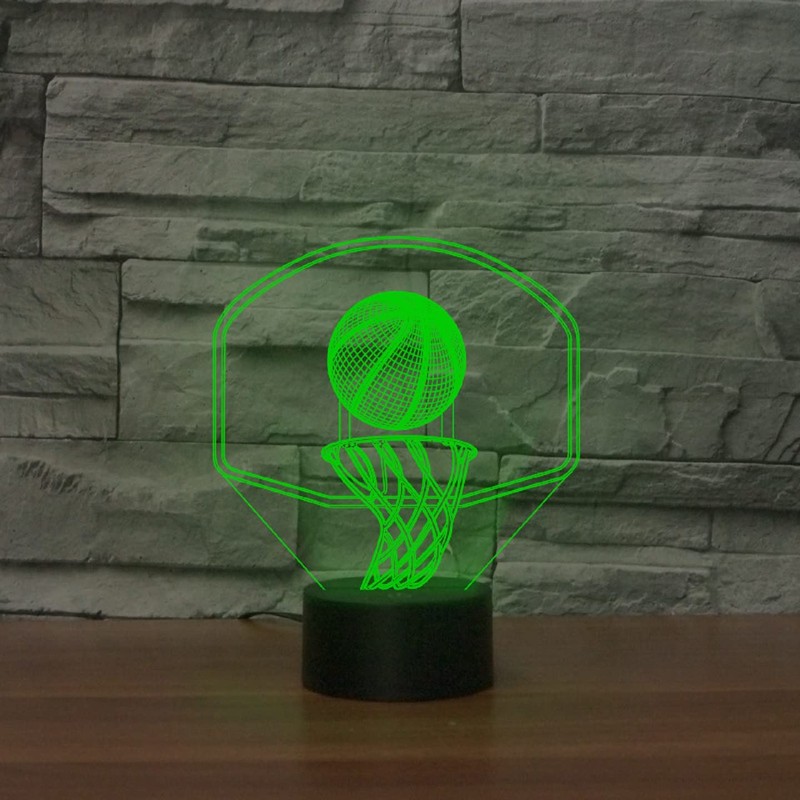 SUPERHONGJIHAO Night Light for Kids, 3D Shooting, Basketball, LED Lamp