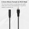 Bolvek 2 Pack 3.5mm 1/8" TS Mono Female to RCA