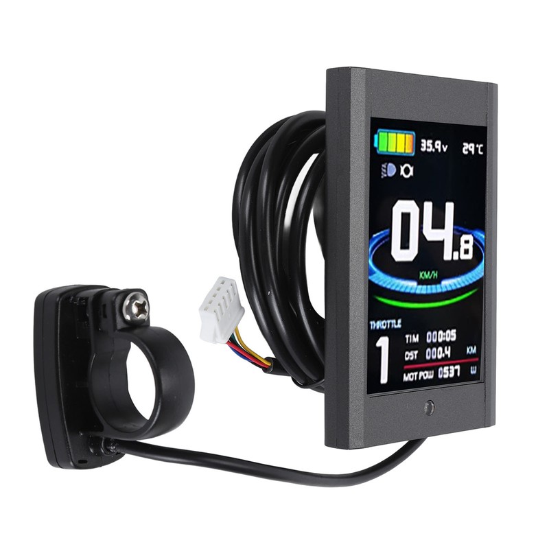Bike Display Panel Waterproof Colorful Portable 5 Pins 24V 36V