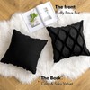 MIULEE MIULEE Decorative Throw Pillow Covers Black 18x18 Inch Set