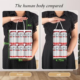 bagmad 100 Pack Sturdy Medium White Kraft Paper Bags with Handles Bulk, Thicken Gift Bags 8x4.75x10 inch, Craft Grocery Shopping Retail Party Favors Wedding Bags Sacks (White, 100pcs)