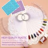 BQAN 200 Pcs Nail Swatch Sticks with Ring, Nails Art