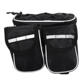 Waterproof Bicycle Front Top Tube Bag Bike Frame Storage Pouch (black)