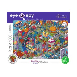 Trefl Ciudades imaginarias: New York, USA 1000 Eye-Spy 68x48 cm Impresión de Alta Calidad, Puzzle DIY, Diversión Creativa, Puzzle Clásico para Adultos y Niños a Partir de 12 Años