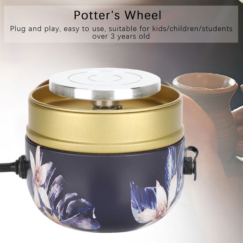 Potter's Wheel Mini Electric Pottery Ceramic Machine Children's Manual DIY