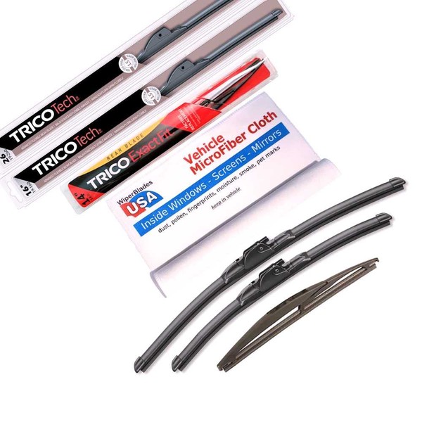 Beam Blades Wipers for 2021 Mazda CX-30 Set w/Rear Trico
