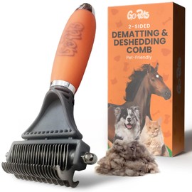 GoPets Peine con rastrillo de aseo profesional de 2 caras para gatos y perros