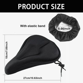 Bike Seat Cushion,Bike Seat Cover,Exercise Bike Seat Cushionfor Men & Women, Suitable for Bicycle, Road Bike, Mountain Bike - Indoor, Outdoor, Exercise
