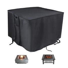 Hohong Fire Pit Cover,Waterproof Gas fire Pit Covers Outdoor Patio Fireplace Cover Square Fire Pit Covers-84x84x61cm