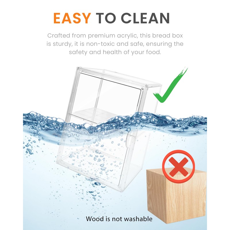 Bread Box,Large Bread Box for Kitchen Countertop - 4 Layers