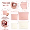 4 Pcs Small Makeup Bag for Purse, Waterproof Leather Portable