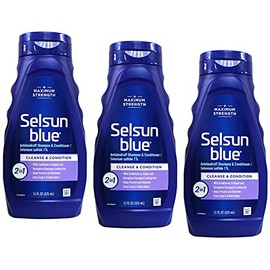 Selsun Blue Shampoo Naturals Dandruff 2-In-1 Strength 11 Ounce (325ml) (3 Pack)