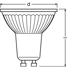 OSRAM LED Star PAR16 50 LED Reflector Lamp with 36 Degree Beam Angle, GU10 Base, Daylight White (6500K), Replacement for Standard 50W Spot Lamps, Pack of 1