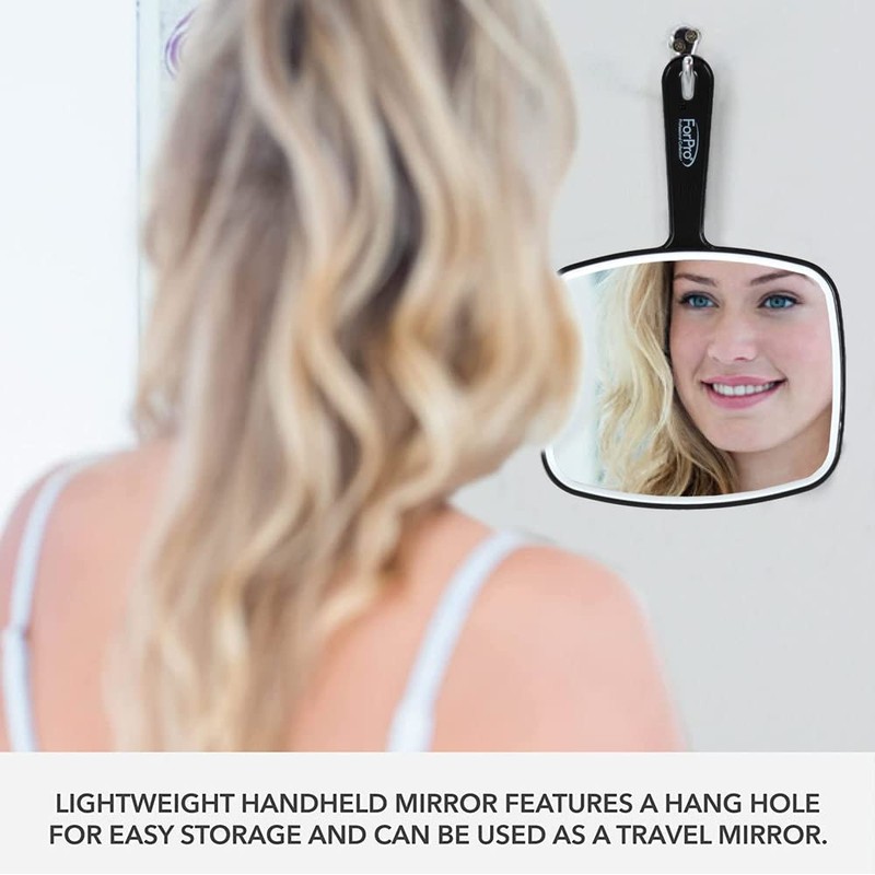 ForPro Professional Collection Premium Hand Mirror with Handle, 6.3" W