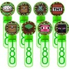 12 x Pixel Bubble Sticks for Pixel Theme Birthday Party