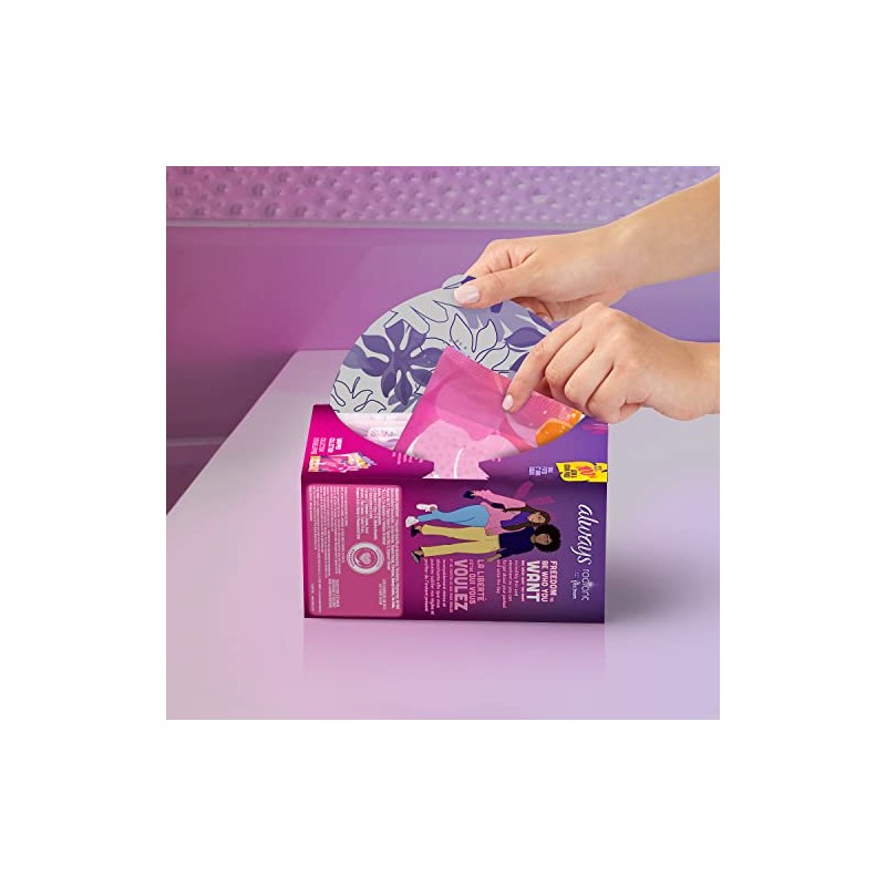 Always Radiant Feminine Pads for Women, Size 3 Extra Heavy,