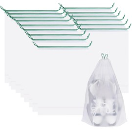 Danloto Shoe Bags, Pack of 15 Travel Shoe Bags, Transparent Shoe Bag with Drawstring, Shoe Bag, Waterproof for Men and Women, Travel, Home Storage Bag (30 x 40 cm), transparent, Shoe bag