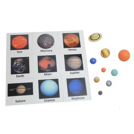 Solar System Match - Space and Planets Matching to Cards - Learning Toy Figurines. Nomenclature Science Work