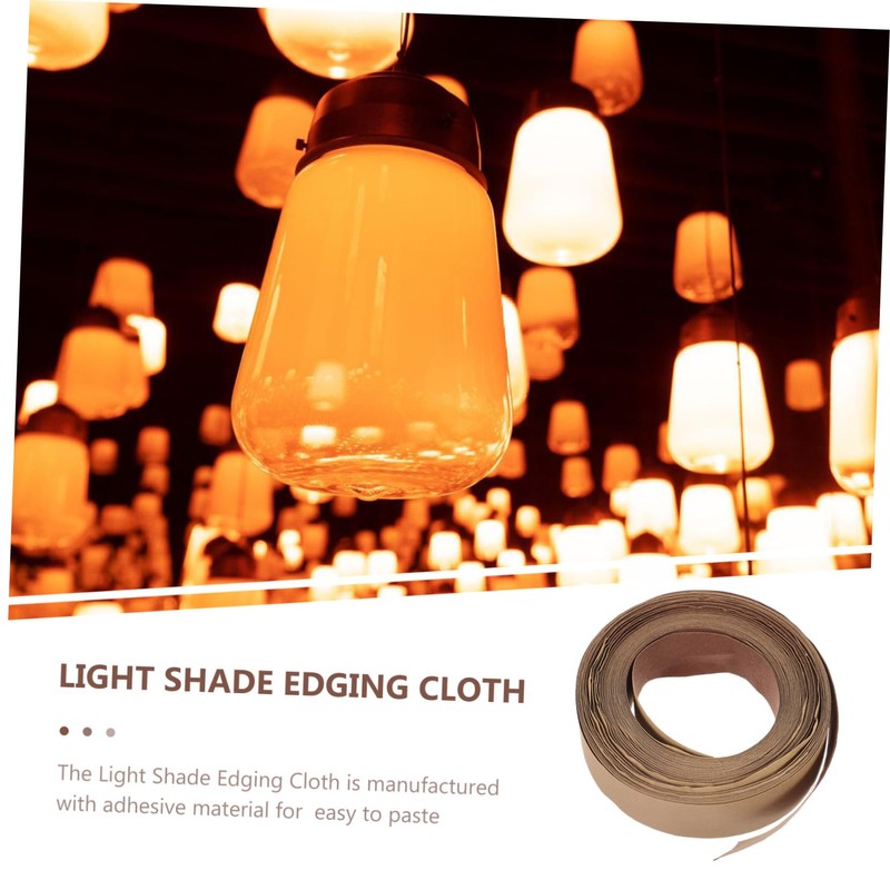 KONTONTY Lampshade Edging Tape Self Adhesive Cloth Strips for Diy