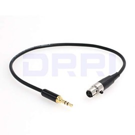 DDRRI 3 Pin Mini XLR Female to 3.5mm TRS Male Pro Lapel Microphone Audio Cable 30CM