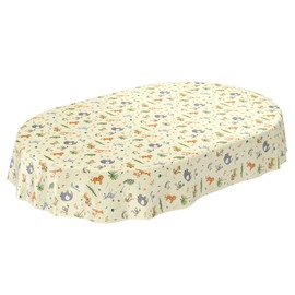 ANRO Tablecloth, Oilcloth, Wipeable Waxed Table Cover, Washable Tablecloth