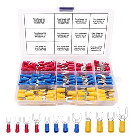 YIXISI 245 Pieces Fork Spade Cable Lugs Set, Crimp Connector Set, Insulated Electrical Connector Clamp